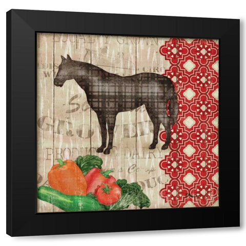Farmers Market IV Black Modern Wood Framed Art Print with Double Matting by Brent, Paul