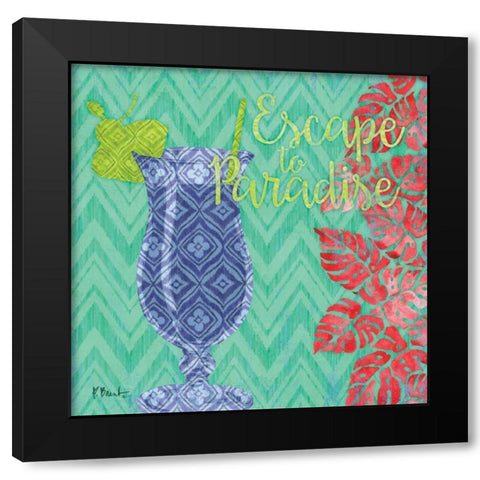 Island Breeze III Black Modern Wood Framed Art Print with Double Matting by Brent, Paul