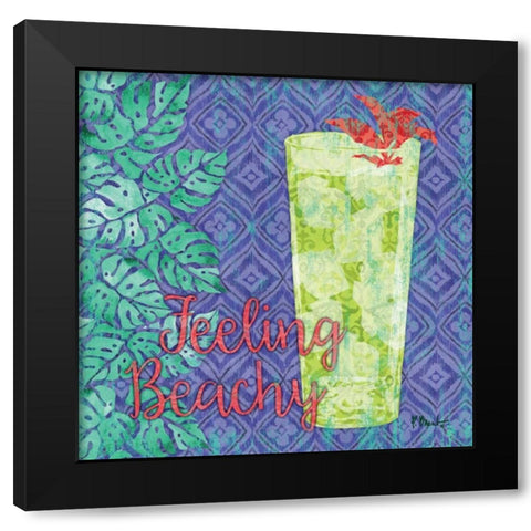 Island Breeze IV Black Modern Wood Framed Art Print by Brent, Paul
