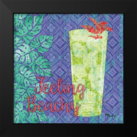 Island Breeze IV Black Modern Wood Framed Art Print by Brent, Paul