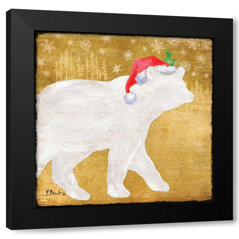 Gold Holiday I Black Modern Wood Framed Art Print by Brent, Paul