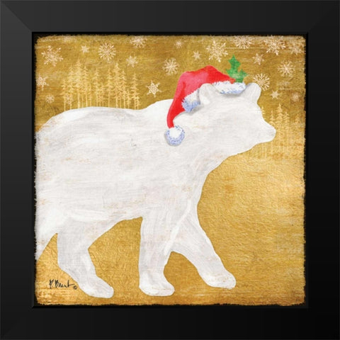 Gold Holiday I Black Modern Wood Framed Art Print by Brent, Paul