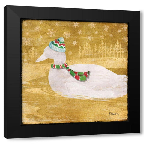 Gold Holiday III Black Modern Wood Framed Art Print with Double Matting by Brent, Paul
