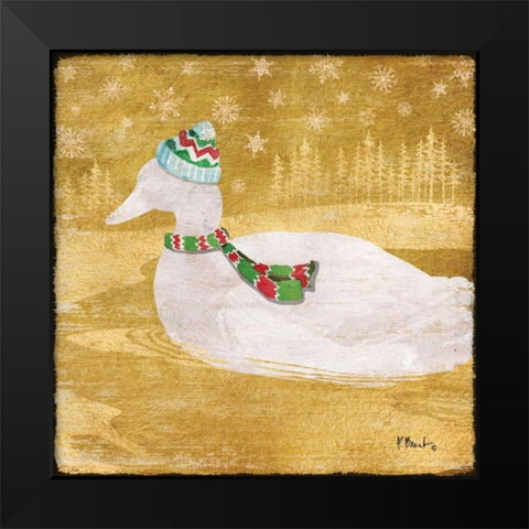Gold Holiday III Black Modern Wood Framed Art Print by Brent, Paul