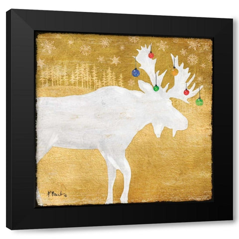 Gold Holiday IV Black Modern Wood Framed Art Print by Brent, Paul