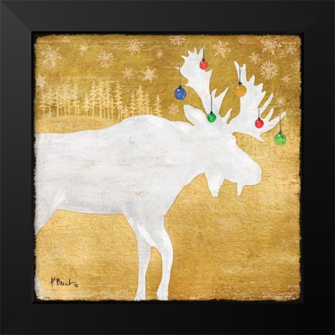 Gold Holiday IV Black Modern Wood Framed Art Print by Brent, Paul