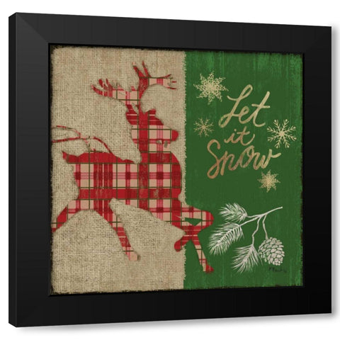 Tartan Holiday II Black Modern Wood Framed Art Print by Brent, Paul