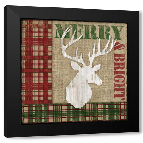 Holly Jolly Lodge I Black Modern Wood Framed Art Print with Double Matting by Brent, Paul