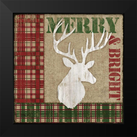 Holly Jolly Lodge I Black Modern Wood Framed Art Print by Brent, Paul