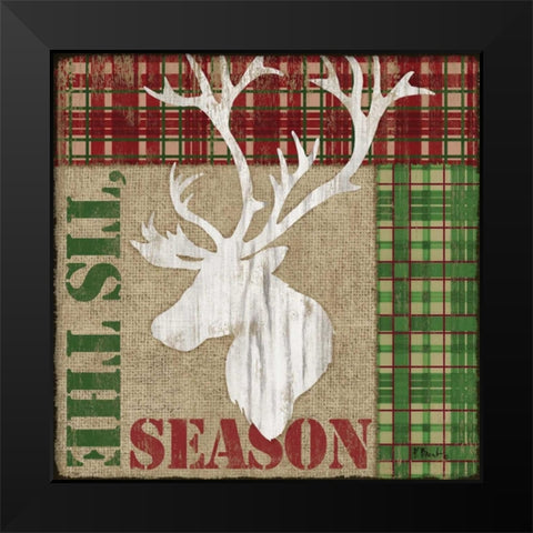Holly Jolly Lodge II Black Modern Wood Framed Art Print by Brent, Paul