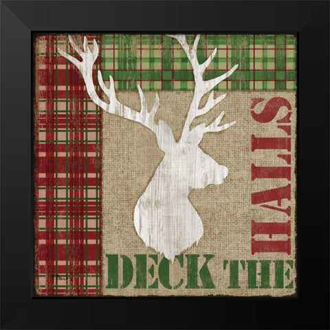 Holly Jolly Lodge III Black Modern Wood Framed Art Print by Brent, Paul