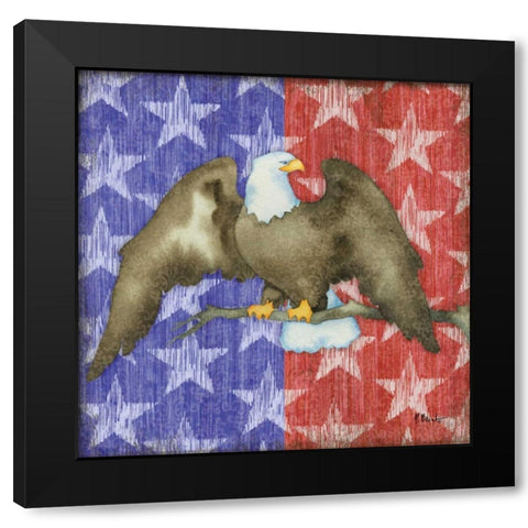 Brave Eagle I Black Modern Wood Framed Art Print with Double Matting by Brent, Paul