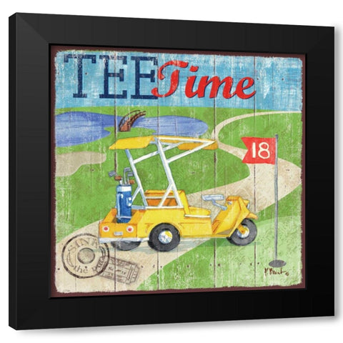 Golf Time III Black Modern Wood Framed Art Print with Double Matting by Brent, Paul