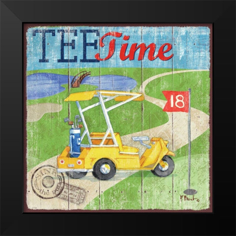 Golf Time III Black Modern Wood Framed Art Print by Brent, Paul