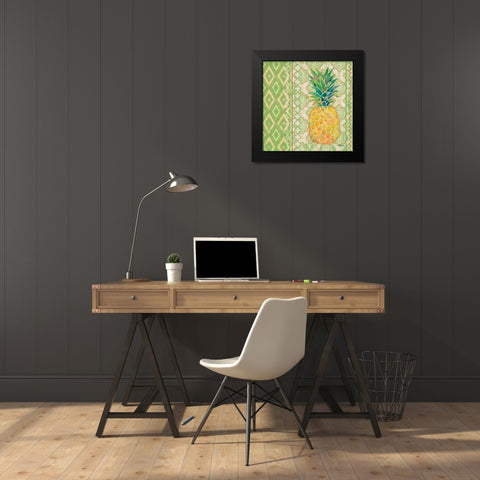 Fruit Ikat I Black Modern Wood Framed Art Print by Brent, Paul