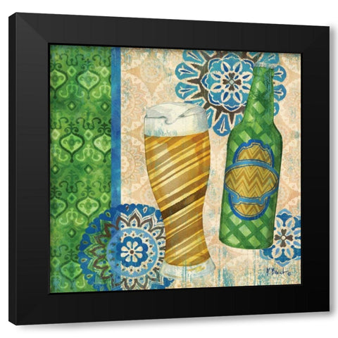 Bright Brew II Black Modern Wood Framed Art Print with Double Matting by Brent, Paul