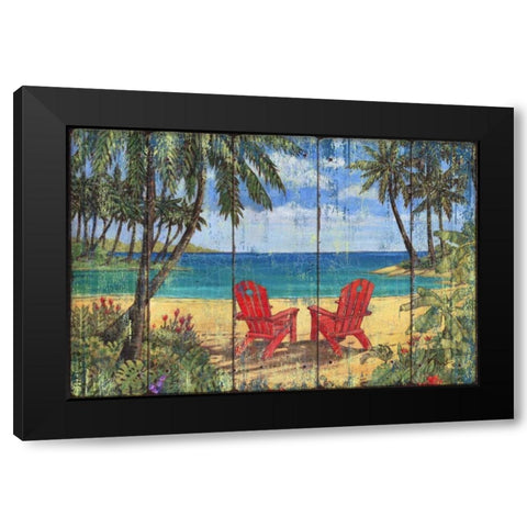 Discovery Bay Black Modern Wood Framed Art Print with Double Matting by Brent, Paul