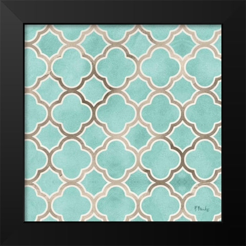 Avon Repeat I Black Modern Wood Framed Art Print by Brent, Paul
