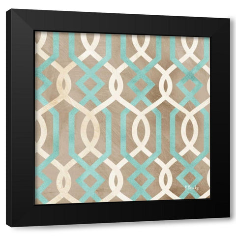 Avon Repeat II Black Modern Wood Framed Art Print with Double Matting by Brent, Paul