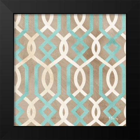 Avon Repeat II Black Modern Wood Framed Art Print by Brent, Paul