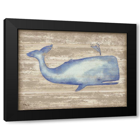 Providence Whale Black Modern Wood Framed Art Print with Double Matting by Brent, Paul