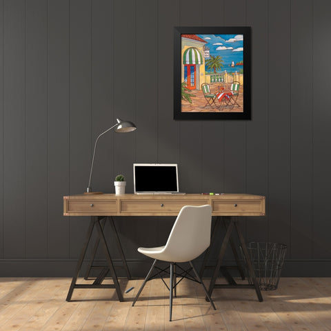 Bistro St. Emil Black Modern Wood Framed Art Print by Brent, Paul