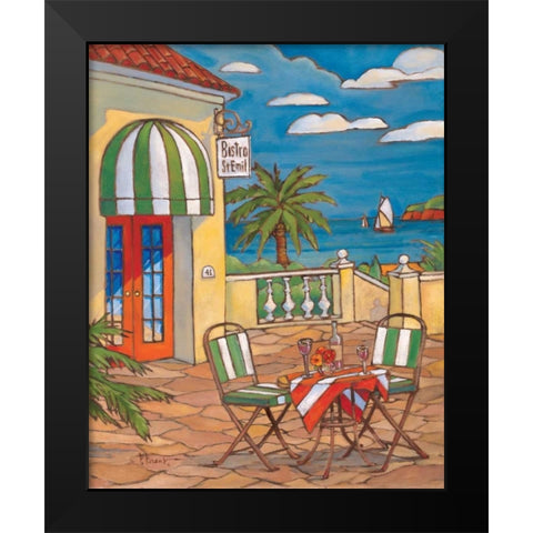 Bistro St. Emil Black Modern Wood Framed Art Print by Brent, Paul
