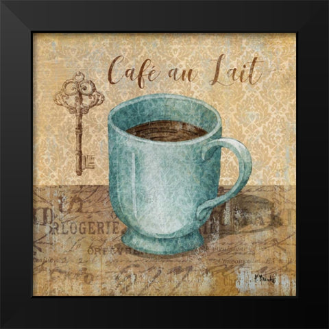 Bonjour Cafe III Black Modern Wood Framed Art Print by Brent, Paul
