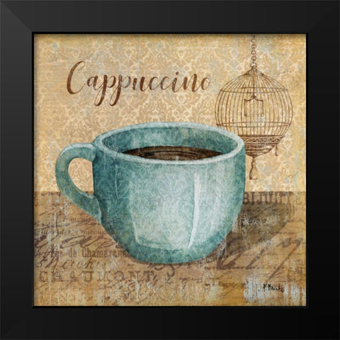 Bonjour Cafe IV Black Modern Wood Framed Art Print by Brent, Paul