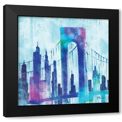 Manhattan II Black Modern Wood Framed Art Print with Double Matting by Brent, Paul