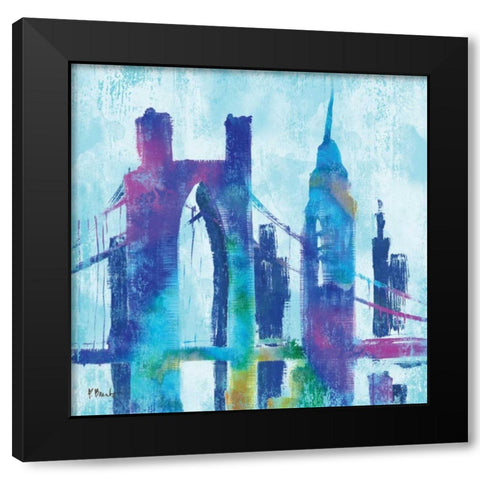 Manhattan III Black Modern Wood Framed Art Print with Double Matting by Brent, Paul