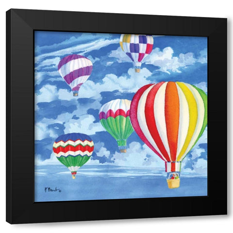 Balloons II Black Modern Wood Framed Art Print with Double Matting by Brent, Paul