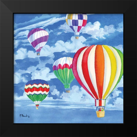Balloons II Black Modern Wood Framed Art Print by Brent, Paul