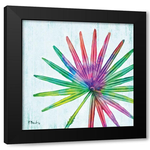 Prism Palm IV Black Modern Wood Framed Art Print with Double Matting by Brent, Paul