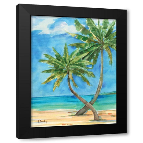 Palmas Belize II Black Modern Wood Framed Art Print with Double Matting by Brent, Paul