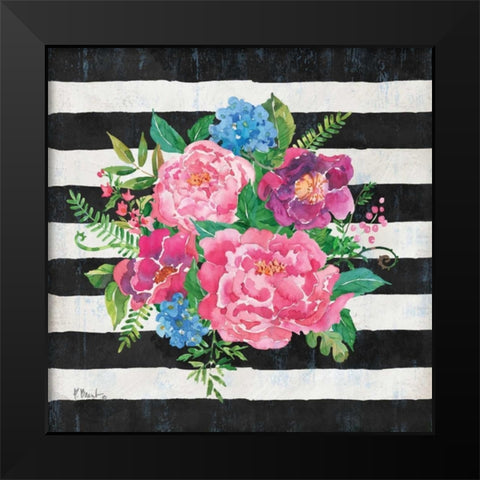 Juliette Bouquet I Black Modern Wood Framed Art Print by Brent, Paul
