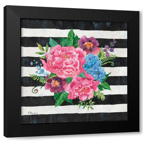 Juliette Bouquet II Black Modern Wood Framed Art Print with Double Matting by Brent, Paul