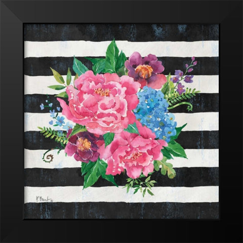Juliette Bouquet II Black Modern Wood Framed Art Print by Brent, Paul