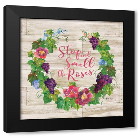 Smell the Roses Black Modern Wood Framed Art Print with Double Matting by Brent, Paul