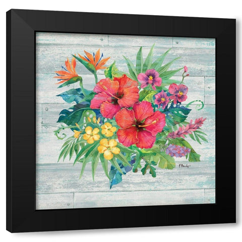 Island Floral II Black Modern Wood Framed Art Print by Brent, Paul