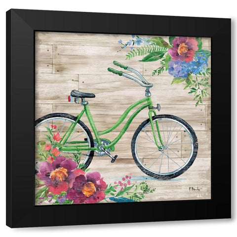 Petal Pusher I Black Modern Wood Framed Art Print by Brent, Paul