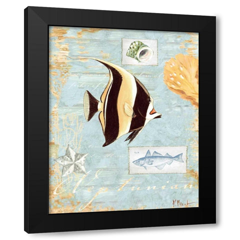 Neptunian Black Modern Wood Framed Art Print with Double Matting by Brent, Paul