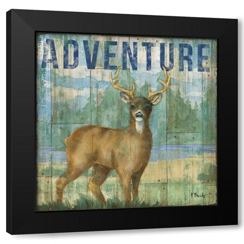 Adventure Lodge I Black Modern Wood Framed Art Print by Brent, Paul