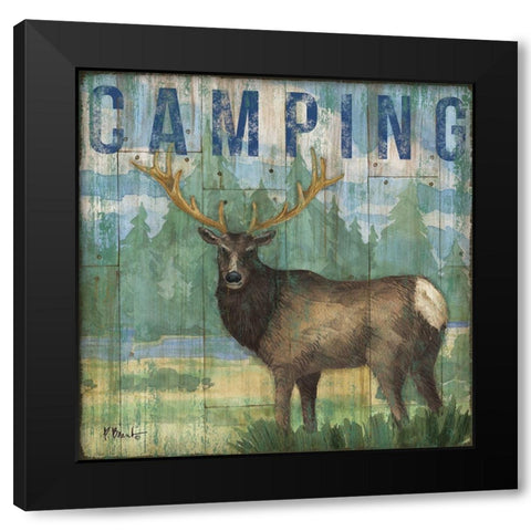 Adventure Lodge IV Black Modern Wood Framed Art Print with Double Matting by Brent, Paul
