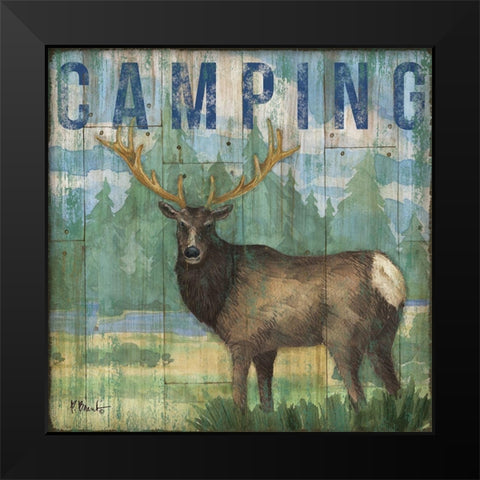 Adventure Lodge IV Black Modern Wood Framed Art Print by Brent, Paul