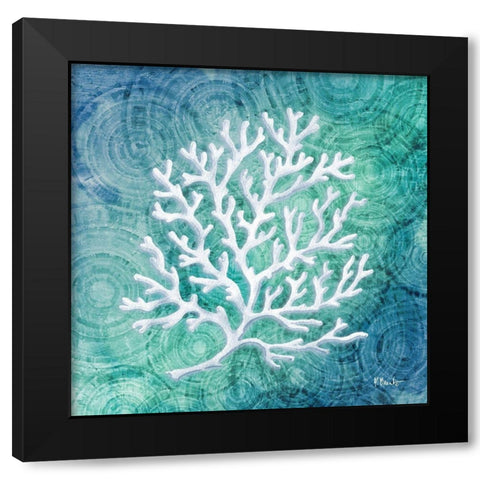 Echoes Coral I Black Modern Wood Framed Art Print with Double Matting by Brent, Paul