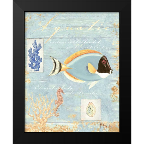 Aquatic Black Modern Wood Framed Art Print by Brent, Paul