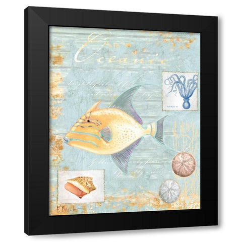 Oceanic Black Modern Wood Framed Art Print with Double Matting by Brent, Paul