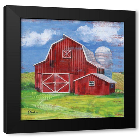 Homeland Barn II Black Modern Wood Framed Art Print with Double Matting by Brent, Paul