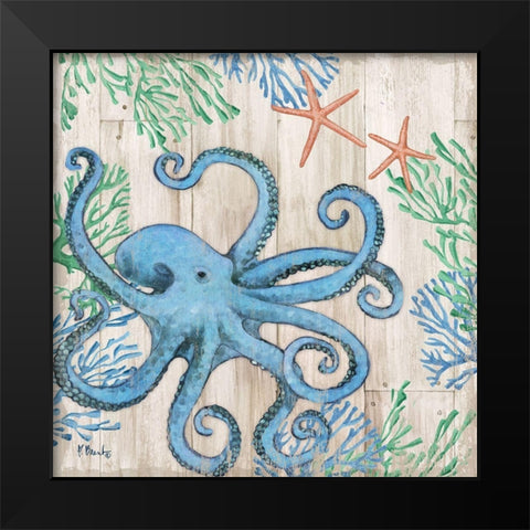 Clearwater Sealife I Black Modern Wood Framed Art Print by Brent, Paul